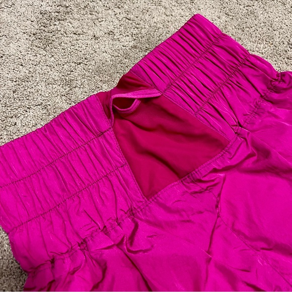 NWT Free People Hot Pink Fuchsia Athletic Shorts Built-in Panty Size S - Picture 5 of 11